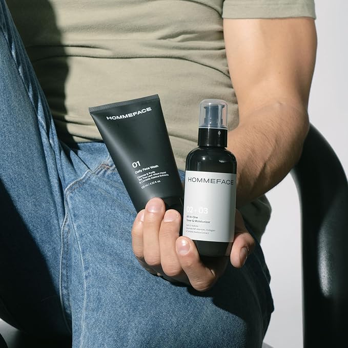 HOMMEFACE All-in-One Face Toner & Moisturizer for Men, 5.07 fl. oz., Lightweight, Alcohol-Free, After Shaving, for Dry, Combination & Oily Skin