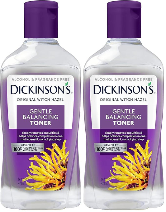 Dickinson's Alcohol Free Gentle Balancing Toner, 16 Fl Oz (Pack of 2)