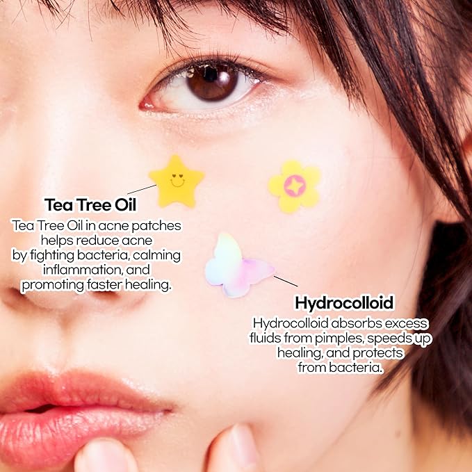 Epielle Acne Patch Shapes Edition, Hydrocolloid Dressing, Fun for Parties, Sleepovers, Girls' Nights, Teenager Gift (Daily Patch, 72ct)