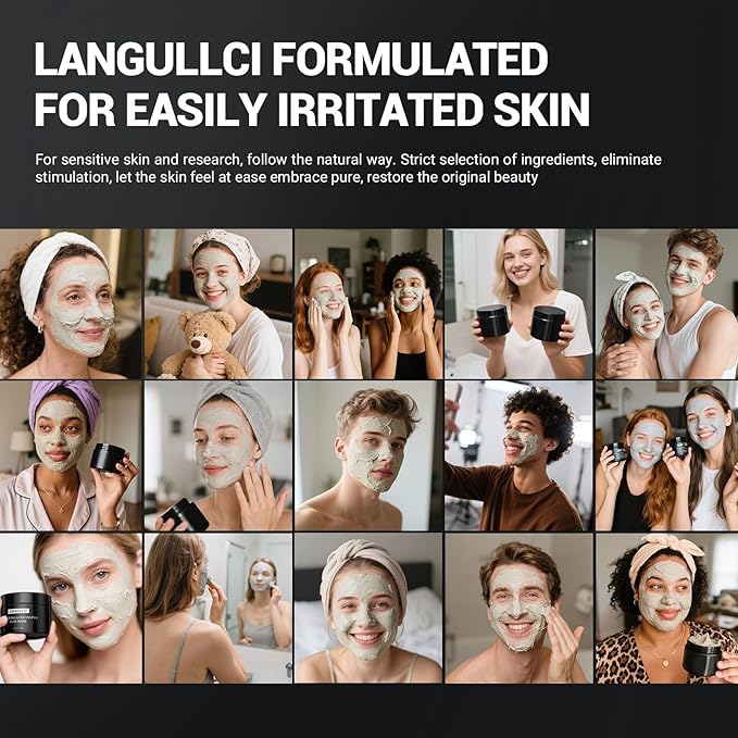 Purifying Kaolin Face Mask - Blackhead Remover and Oil Control for Sensitive/Oily/Dry Skin | Deep Recovery Clay Facial Mask with Bentonite | Detox Scrub and Pore Cleaner, 10.5oz/300g