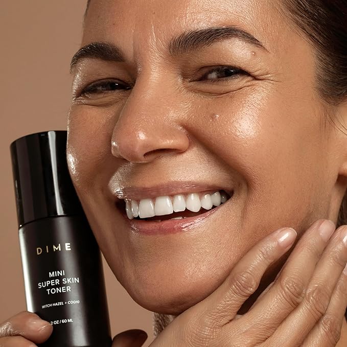 DIME Beauty Mini Super Skin Toner, Alcohol-Free Witch Hazel Toner, Travel-Size with Cucumber Extract, 2 oz / 60 ml