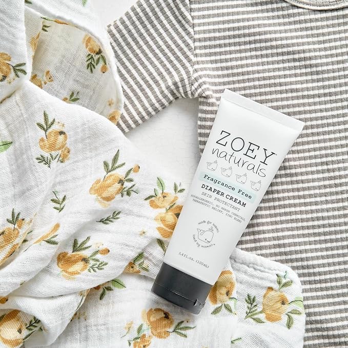 Baby Diaper Cream - Soothing Relief - Rash Protectant & Healing with Zinc Oxide & Kaolin Clay Ointment - Fragrance Free 3.4 oz