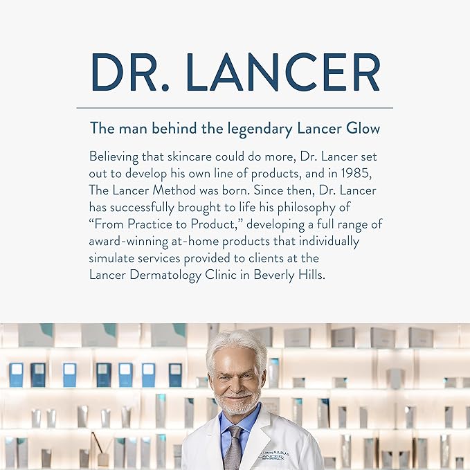 Lancer Skincare The Method Intro Kit, 3-Step Facial Exfoliator, Cleanser, and Moisturizer Kit for Oily or Congested Skin