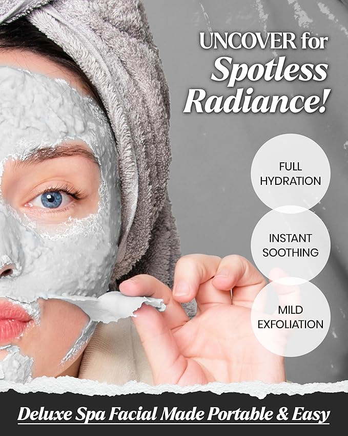 LINDSAY Charcoal Modeling Mask Cup Pack - Korean Skin Care Face Mask Modeling Pack – Single-Use Deep Pore Cleansing Face Mask w/Spatula Spoon – Spa Facial Peel-off Mask (6 ea, 0.36 lb)