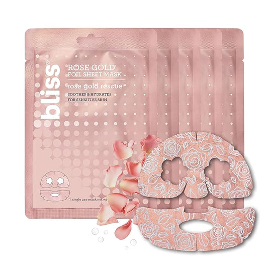 Bliss Skincare Sheet Masks - Sensitive Skin - Face Masks Pack - Biodegradable - 5pk
