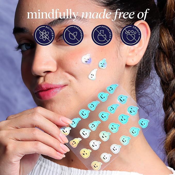 SpaLife Beauty Glow in the Dark Halloween Pimple Patches for Face | Korean Hydrocolloid Zit Patches for Face | Pimple Stickers Halloween Gifts for Women | Blemish Patch | Cute Acne Patch | 288 Count