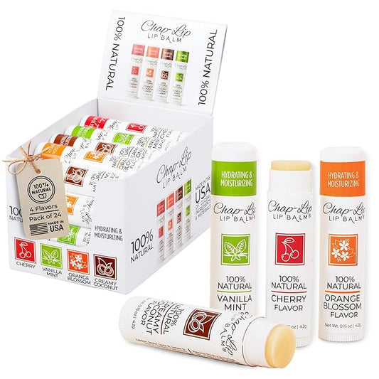 100% Natural Lip Balm Set, Hydrating Petroleum