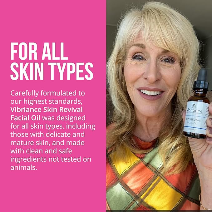 Vibriance Skin Revival Facial Oil - Natural Ingredients - Face Hydrating for Sensitive and Dry Types, with Vitamin E, Sea Buckthorn, Camellia, Squalane - Vegan, Paraben-Free