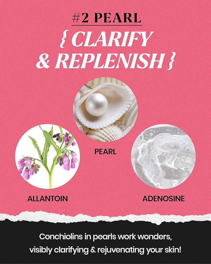 LINDSAY Pearl Modeling Mask Cup Pack - Korean Skin Care Face Mask Modeling Pack – Single-Use Revitalizing Face Mask w/Spatula Spoon – Spa Facial Peel-off Mask (6 ea, 0.36 lb)