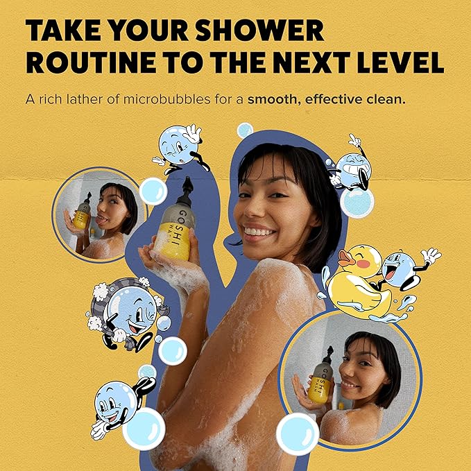 GOSHI Super Vitamin Body Wash 3.4 oz - pH-Balanced Exfoliating Body Wash for Men and Women - For All Skin Types