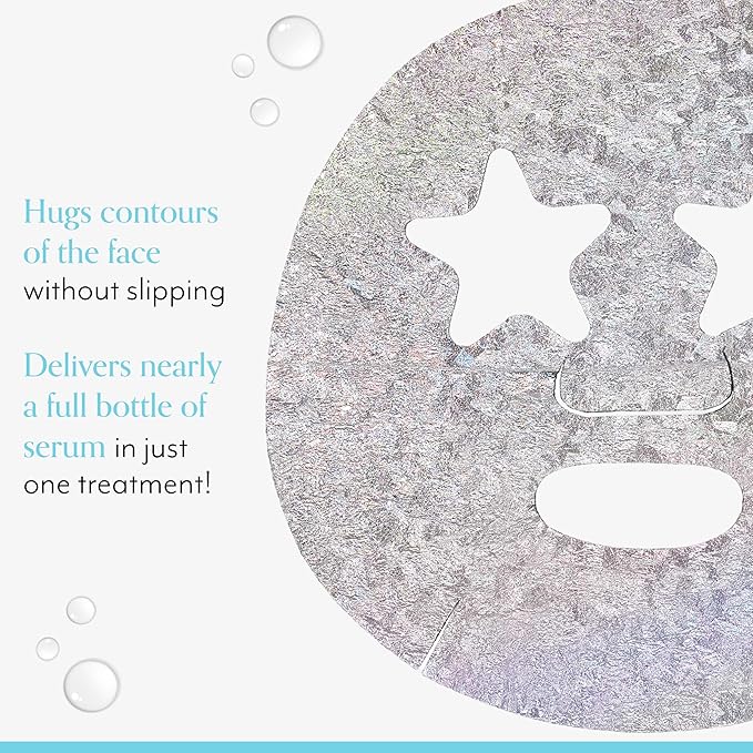 Bliss Skincare Sheet Masks - Vitamin C, Sensitive Skin, Detoxifying, Hyaluronic Acid, Collagen - Biodegradable - 5pk (Detoxifier Holographic Masks)