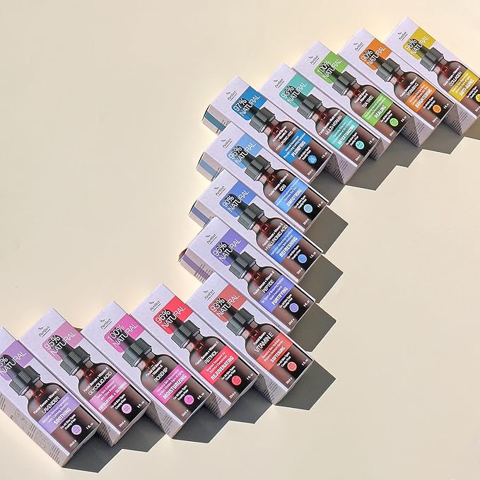 96% NATURAL LAVENDER Facial Serum for Day and Night Moisturizer Soothe Balance Skin with Vitamin E Squalene 30ml 1fl oz - Non Greasy and Fast Absorbing Formurla PURIFECT MADE IN USA