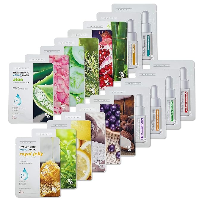 Hyaluronic Aqua Plus Essence Full Face Facial Sheet Mask 18 Sheets Combo - VALUE SET