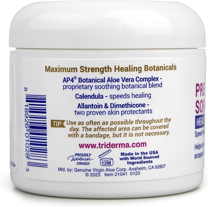 TriDerma Pressure Sore Relief Healing Cream Pack of (4) 4 Ounce Jars