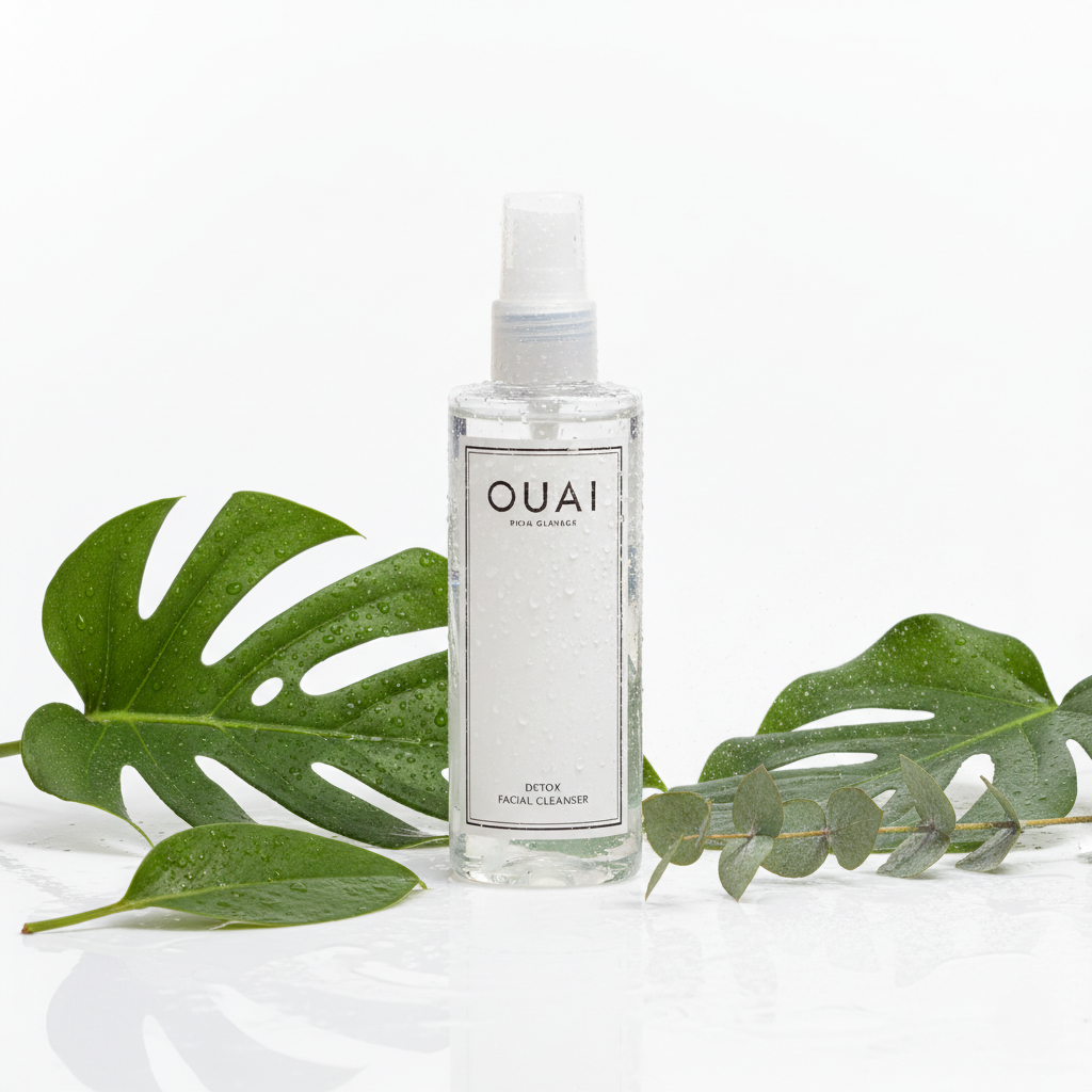 OUAI Detox Facial Cleanser with Glycolic Acid, Niacinamide, and PHA — deep cleansing face wash for post-workout and daily use by Serenity Skin