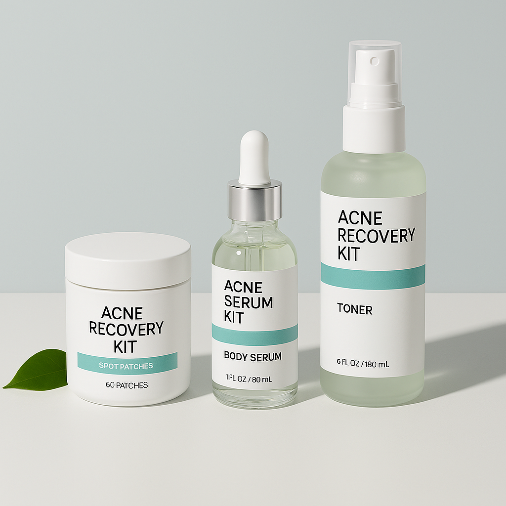 Serenity Skin acne recovery kit for blemish healing and clear skin