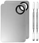 4 in 2 Set Makeup Mixing Palette, Stainless Mixing