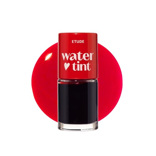 ETUDE Dear Darling Water Tint - Cherry Ade | Pretty Cherry Color Lip Stain with Fruity Fragrance, Lightweight, Moisturizing & Non-Sticky Korean Lip Stain