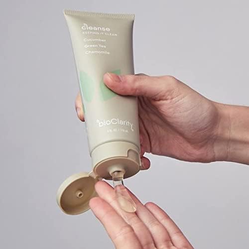 BioClarity Face Cleanser | 100% Vegan, Gentle Wash with Cucumber, Green Tea, and Chamomile, for Sensitive Oily Skin. Natural Ingredients (4 Fl Oz)