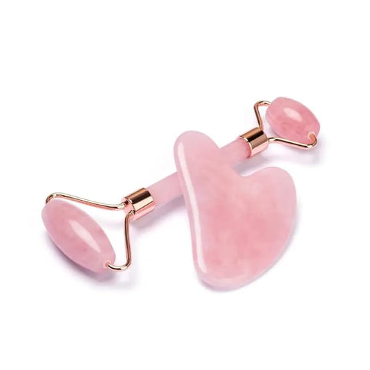 Jade Roller & Gua Sha, Face Roller Redness Reducing Skin Care Tools, Gua Sha Tools Set, Facial Roller Jade Roller for Face, Eyes, Neck