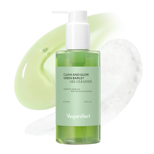 VEGANIFECT Gel-to-Foam Cleanser | Low pH Hydrating Face Wash for Dry & Sensitive Skin | Hydrates & Balances Skin | Korean Vegan Skincare (205ml/6.93 fl oz)