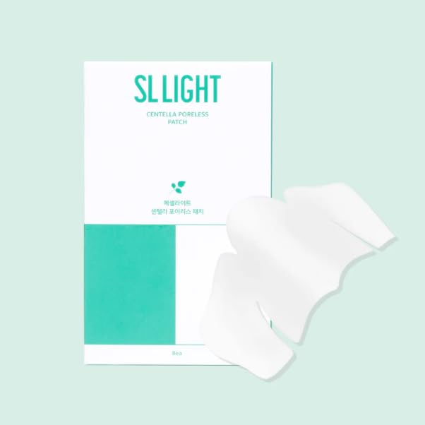 Centella Poreless Patches (1 Box, 8ea) | Hydrocolloid Nose Pore Patch for Blackhead Removal | Calming Facial Patch with Centella Asiatica for Nose Area | Sebum Control | Korean Skincare