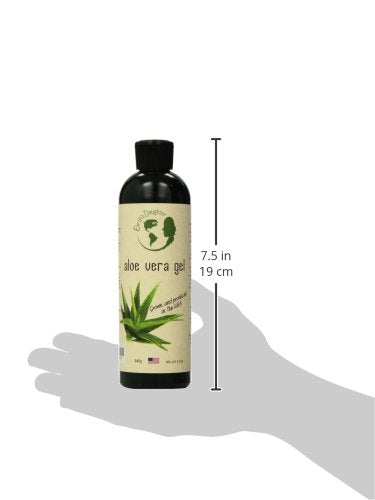 Earth's Daughter Organic Aloe Vera Gel from 100% Pure and Natural Cold Pressed Aloe – Moisturizes - Great for Face - Hair- Sunburn - Aftershave - Bug Bites - 12 oz.