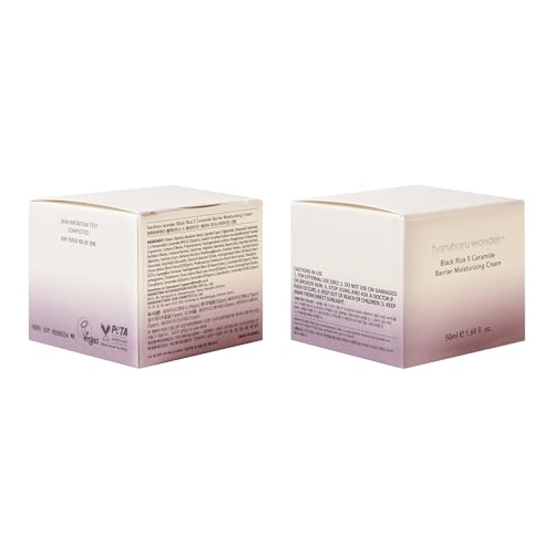 HARUHARU wonder Black Rice 5 Ceramide Barrier Moisturizing Cream, Daily Skin Barrier Care, Long-Lasting Hydration, Soothing & Nourishing, Ceramide Capsules, Korean Skincare, 1.69 fl.oz