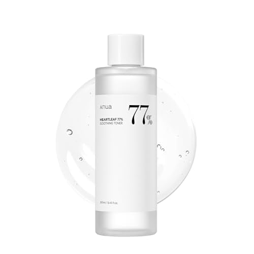 Anua Heartleaf 77 Soothing Toner I pH 5.5 Trouble Care, Calming Skin, Refreshing, Hydrating, Purifying, Cruelty Free, Vegan,(250ml / 8.45 fl.oz.)