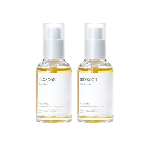 mixsoon Bean Essence Exfoliating Hydrating Korean Skin Care Glass skin Hyaluronic Acid Serum 1.69 Fl Oz 1+1 Set (Pack of 2)