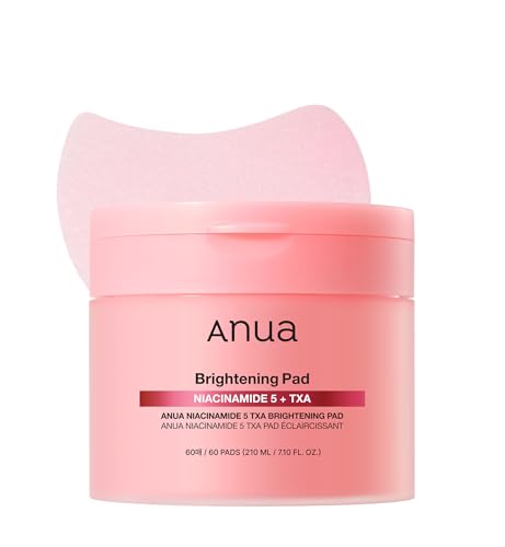 Anua Niacinamide 5 TXA Toner Pads – Hydrating Facial Pad for Even-Looking Skin Tone & Daily Radiance Care, Glow up Under-Eye with Tranexamic Acid, Korean Skin Care (210ml, 60 Pads)