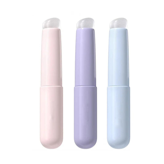 Grospe 3PCS Lip Brush, Silicone Lip Applicator Reusable Lip Mask Applicator, Premium High Elastic Silicone Brush Set For Lip Balm, Lip Gloss, Lip Stick and Concealer