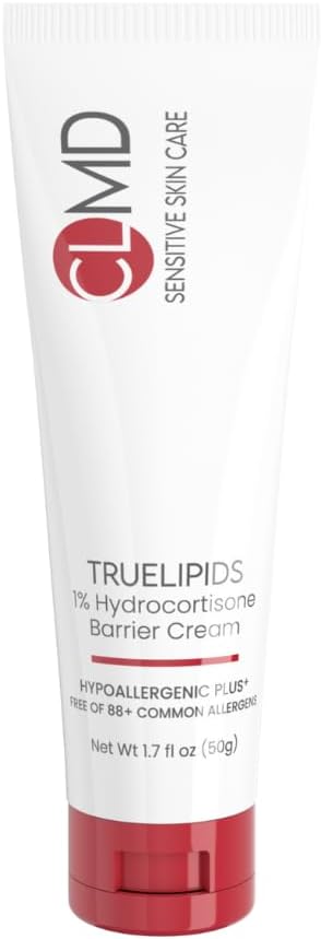 CLMD Hydrocortisone Barrier Cream – 1% Hydrocortisone for Eczema & Itch Relief – Soothes Dry, Cracked Skin, Restores Skin Barrier – Dermatologist Tested – 1.7 fl oz