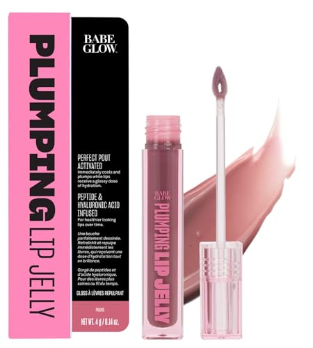 BABE ORIGINAL Glow Plumping Lip Jelly For Thicker Lips - High Shine Lip Gloss for Moisturizing, Hydrating and Soothing Lips, Mauve