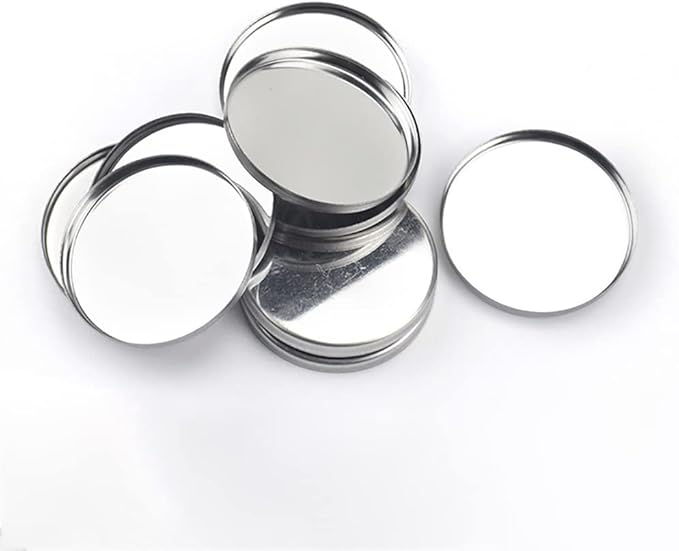 20 Pcs Metal Eyeshadow Pans Round Empty Round