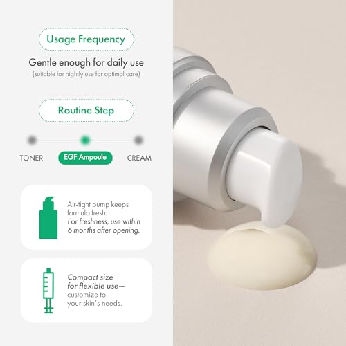 Easydew DW-EGF Melatoning Ampoule 5X - Hydrating Dark Spot Serum with Niacinamide & Glutathione for Uneven Patches - Fast Absorbing Day & Night Ampoule Korean Skin Care (Bottle 1.01 fl oz, EGF 5X)