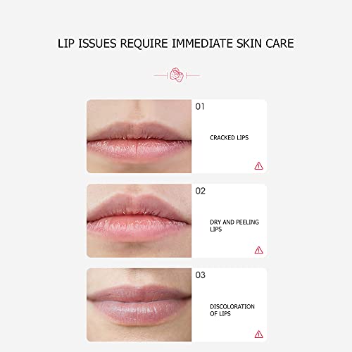 BIOAQUA Strawberry Fruit Moisturizing Lip Mask Hydrating Oil Dry Lips Repair Cracked Skin Cream 13g 0.46oz