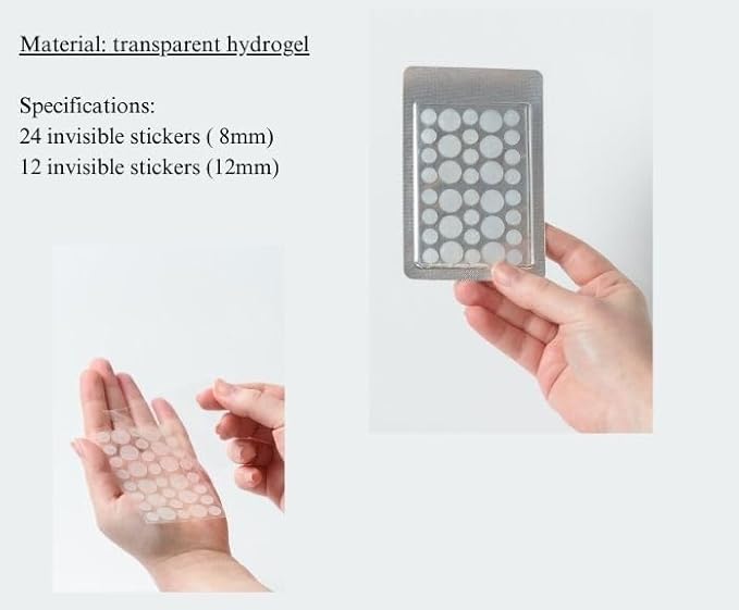 Pimple Patches – Hydrocolloid with Salicylic Acid, Tea Tree Oil & Niacinamide – Invisible, Waterproof for Blemish-Prone Skin – 36 Count
