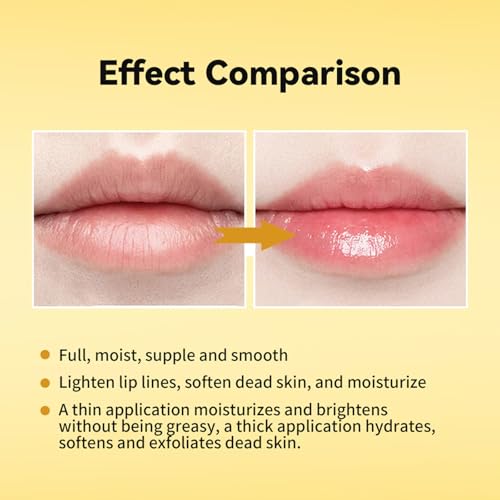 SHEEPFLY Propolis Lip Gel, Honey Lip Butter, Hydrating Overnight Lip Balm, 12hrs Long-lasting Moisture, Sanitary Twister (2 Pack)
