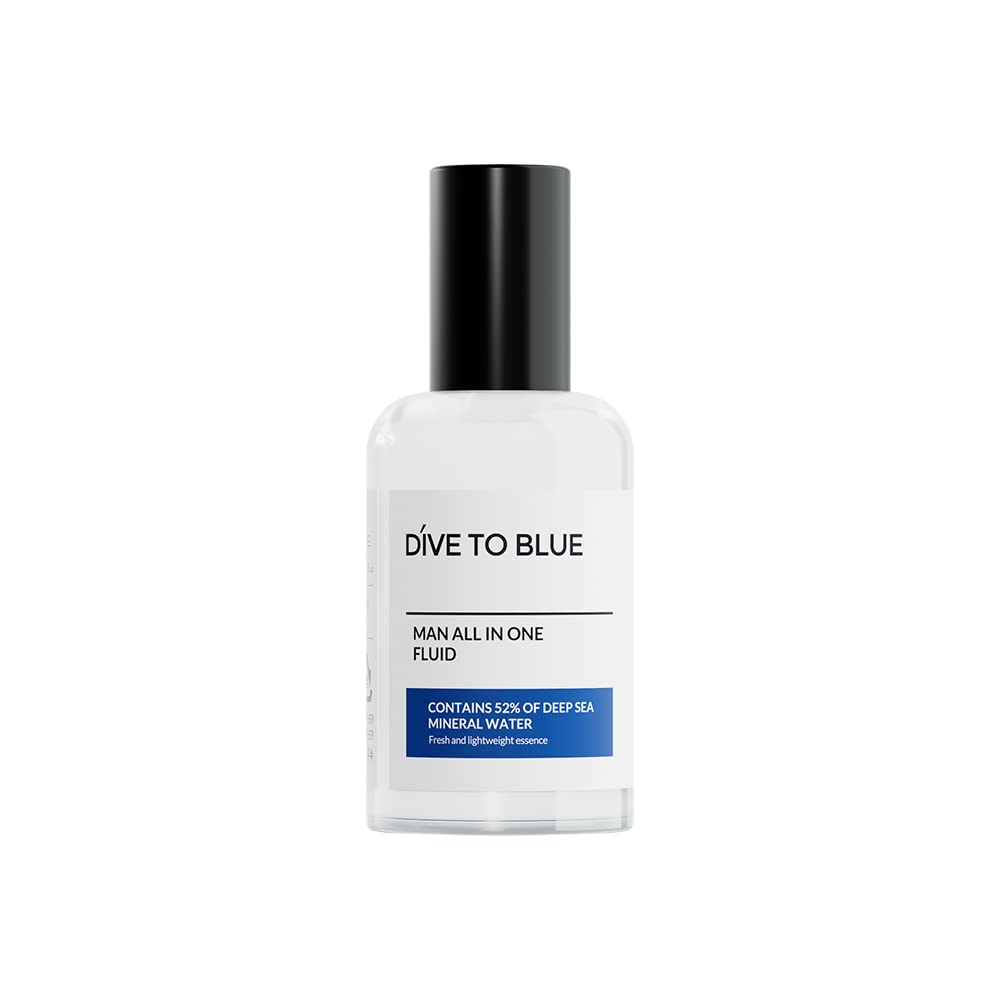 LON.G DIVE TO BLUE Aqua All-in-one face moisturizer lotion for men, Unisex, all skin types, lightweight, non-sticky, after shaving, alcohol-free, hydrating Ceramide, Korean skincare, 80ml 2.7 Fl oz