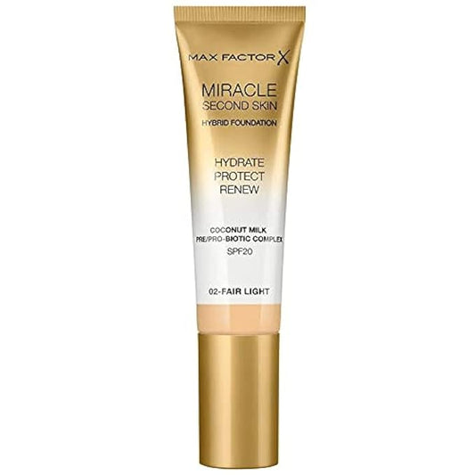 Max Factor Miracle Second Skin Hydrating Foundation, Fair-Light 30 ml