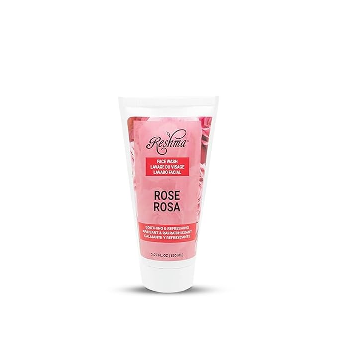 Reshma Beauty Rose Face Wash for All Skin Types & Dull, Glowing Skin and Deep Cleanser for Reviving, Nourishing & Rejuvenating, Removes Make-Up, For Daily Use, Cruelty-Free, 5.07 fl oz, Pack of 1