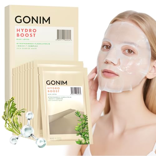 GONIM Face Mask Korean Skin Care with Hyaluronic Acid & Collagen Activation- Face Masks Skincare Hydration, Anti Aging & Moisturizing Sheet Mask for All Skin Korean Face Mask 30ml x15 Sheets
