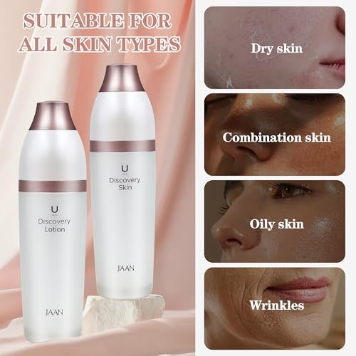 JAAN Korean Skin Care Set for Face, Anti-Aging Facial Moisturizer Lotion and Toner, Deep Hydrating for Face, K Beauty Facial Set, Gift Set for Women, Korean Skin Care, 4.5 FLOZ*2