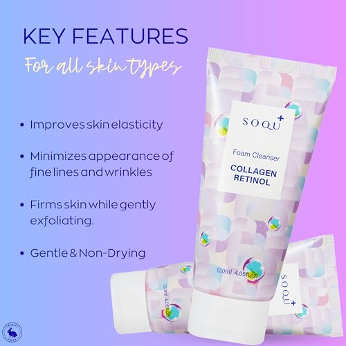 Firming Collagen Face Wash with Retinol – Korean Skincare Cleanser for Radiant, Youthful Skin – Made in Korea – 120ml