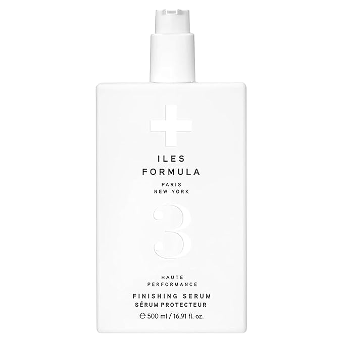 ILES FORMULA Styling Cream & Finishing Serum with Heat Protection, Weightless (Non-Greasy) Hair Repair Treatment for Damaged Hair, Anti-Frizz Blow Dry Product with Silk Extract & Macroloba Seed