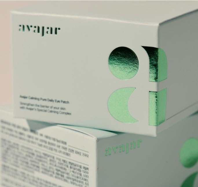 Avajar Calming Daily Eye Patch (90Pcs) - Soothing Korean Skincare Under-Eye, Smile Line Hydrogel Masks with Hyaluronic Acid, Niacinamide & Centella, K-Beauty Mask for Hydration & Relaxation