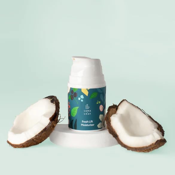 LUMA & LEAF Fresh Lift Facial Moisturizer, 1.7 FL Oz – Anti Aging Face Cream with Hyaluronic Acid & Tetrapeptide, Collagen Booster to Firm, Smooth Wrinkles & Hydrate Sensitive Skin