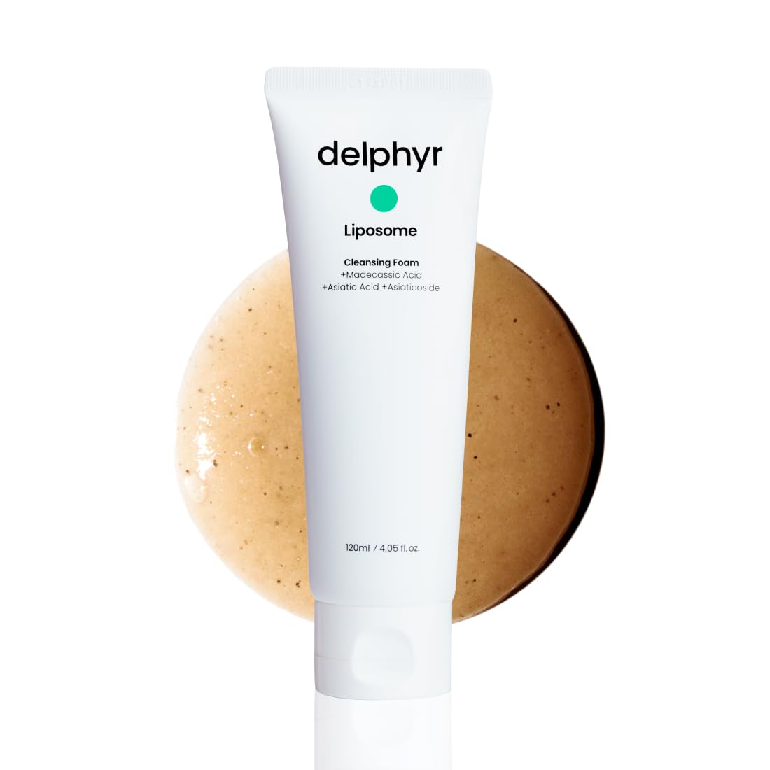 delphyr Liposome Daily Cleansing Foam, Gentle Exfoliation for Sensitive Skin with Centella Asiatica TECA, Deep Pore & Makeup Cleanser, Korean Skincare for Trouble Care (4.05 fl. oz, 120ml)