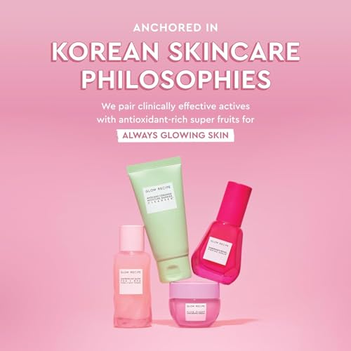 Glow Recipe Glass Skin Essential Korean Skincare Kit - Includes Niacinamide Dew Drops Face Serum & PHA + BHA Face Toner - Travel Size Watermelon-Powered Hydrating Serum & Pore Minimizer (2 Count)